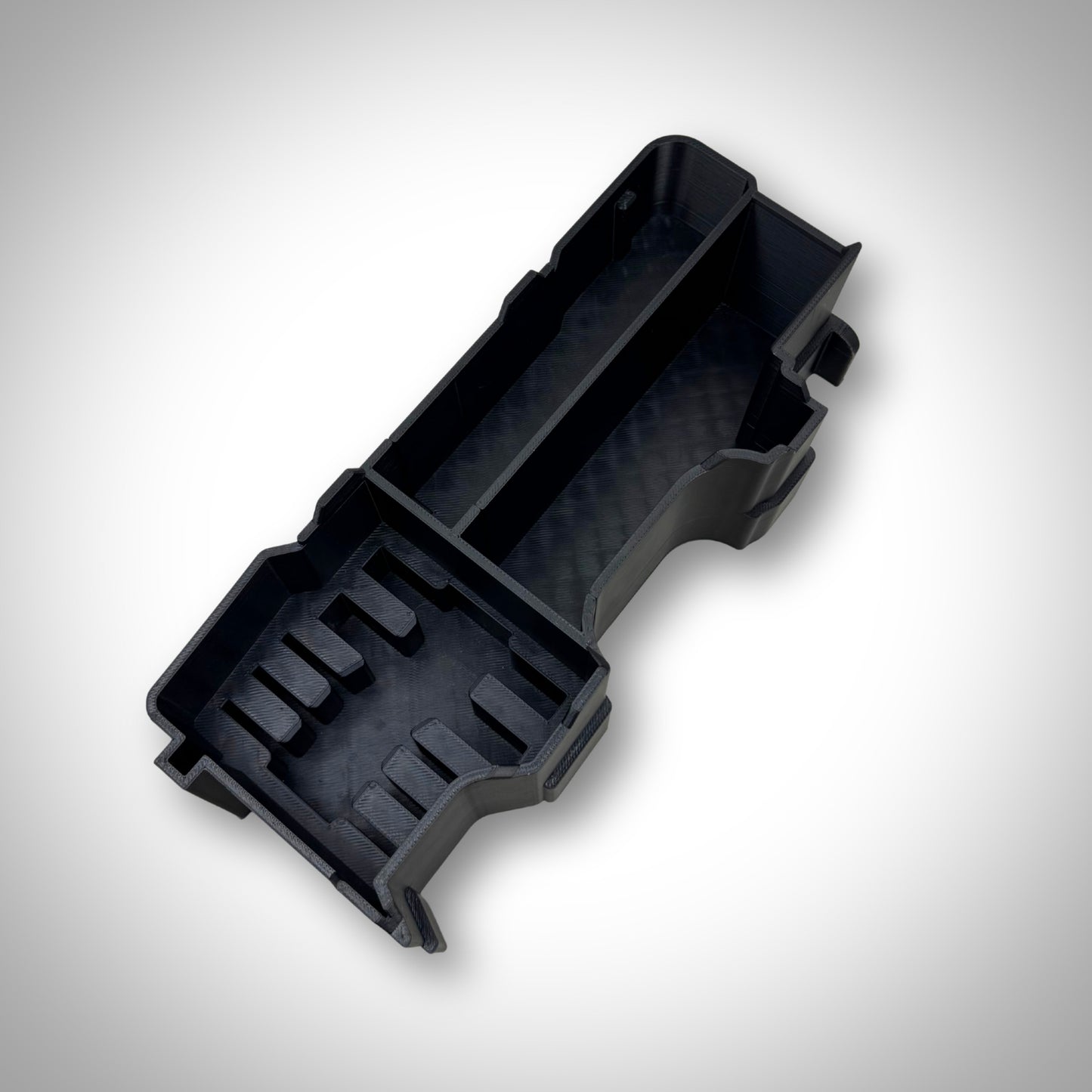 Custom M18 Multi Tool insert outside the PACKOUT™ Compact Organiser, showcasing the design layout for tool and accessory fitment.
