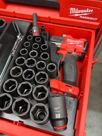M18 1/2” Impact Wrench & Socket Set Insert for Milwaukee PACKOUT™ Drawers