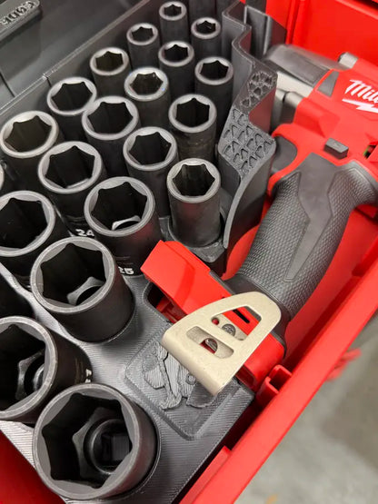 M18 1/2” Impact Wrench & Socket Set Insert for Milwaukee PACKOUT™ Drawers
