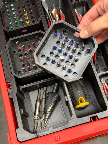 Impact Bit & Accessories Organiser Insert for Milwaukee PACKOUT™ Drawers