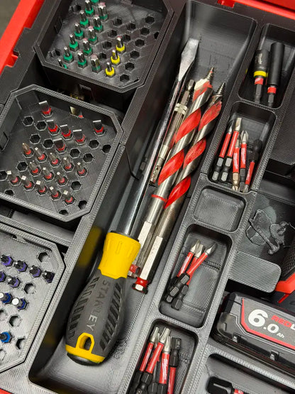Impact Bit & Accessories Organiser Insert for Milwaukee PACKOUT™ Drawers