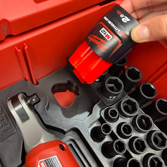 M12 Ratchet & 3/8" Socket Set Insert for Milwaukee PACKOUT™ Drawers
