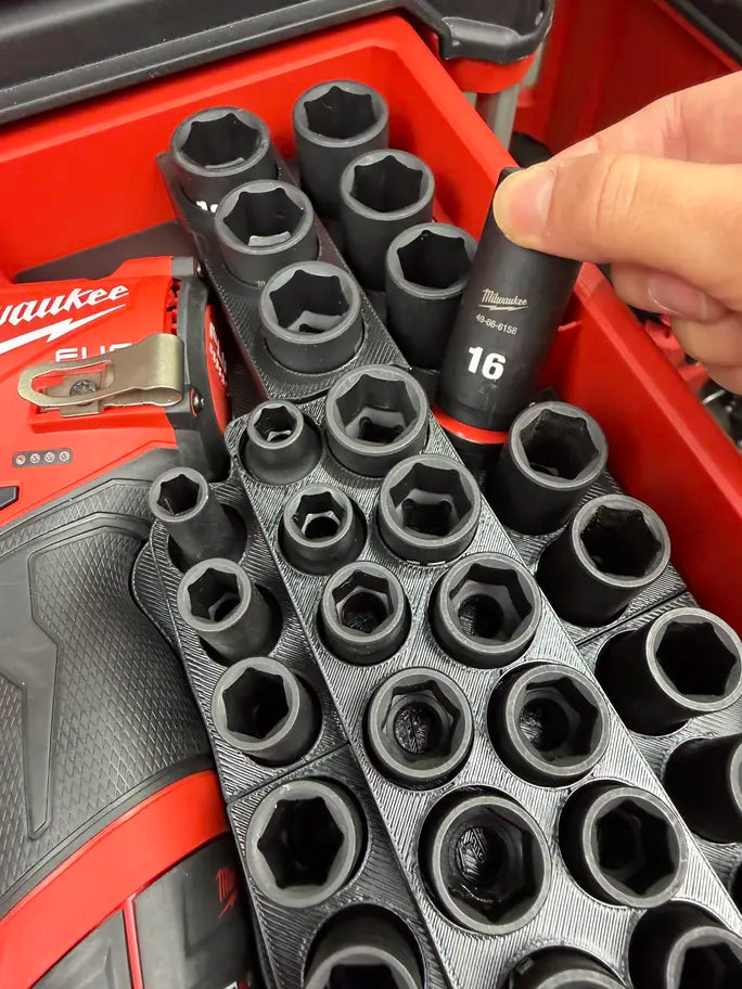 M12 Stubby Impact & 3/8" Socket Set Insert for Milwaukee PACKOUT™ Drawers