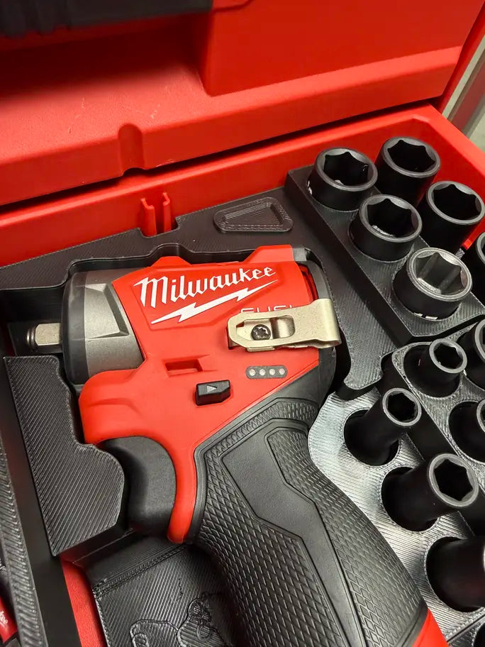 M12 Subcompact Impact & 3/8" Socket Set Insert for Milwaukee PACKOUT™ Drawers
