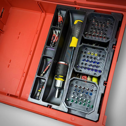 Impact Bit & Accessories Organiser Insert for Milwaukee PACKOUT™ Drawers