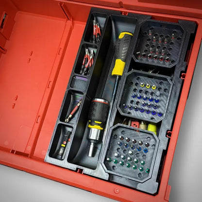 Impact Bit & Accessories Organiser Insert for Milwaukee PACKOUT™ Drawers