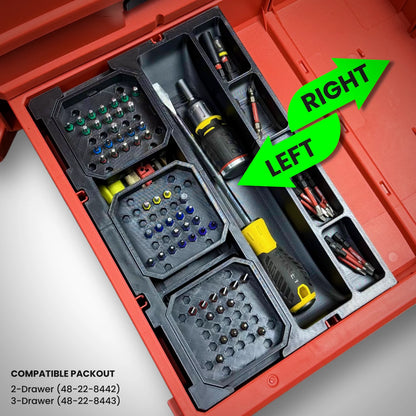 Impact Bit & Accessories Organiser Insert for Milwaukee PACKOUT™ Drawers