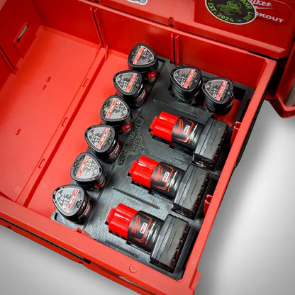 M12 Battery Storage Insert for Milwaukee PACKOUT™ Drawers
