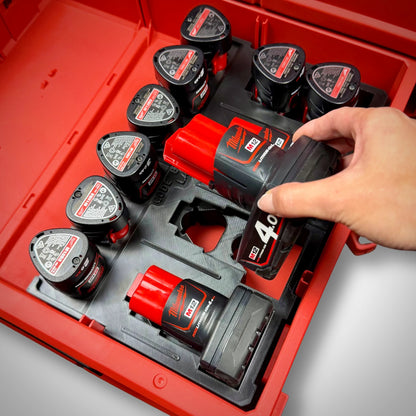 M12 Battery Storage Insert for Milwaukee PACKOUT™ Drawers