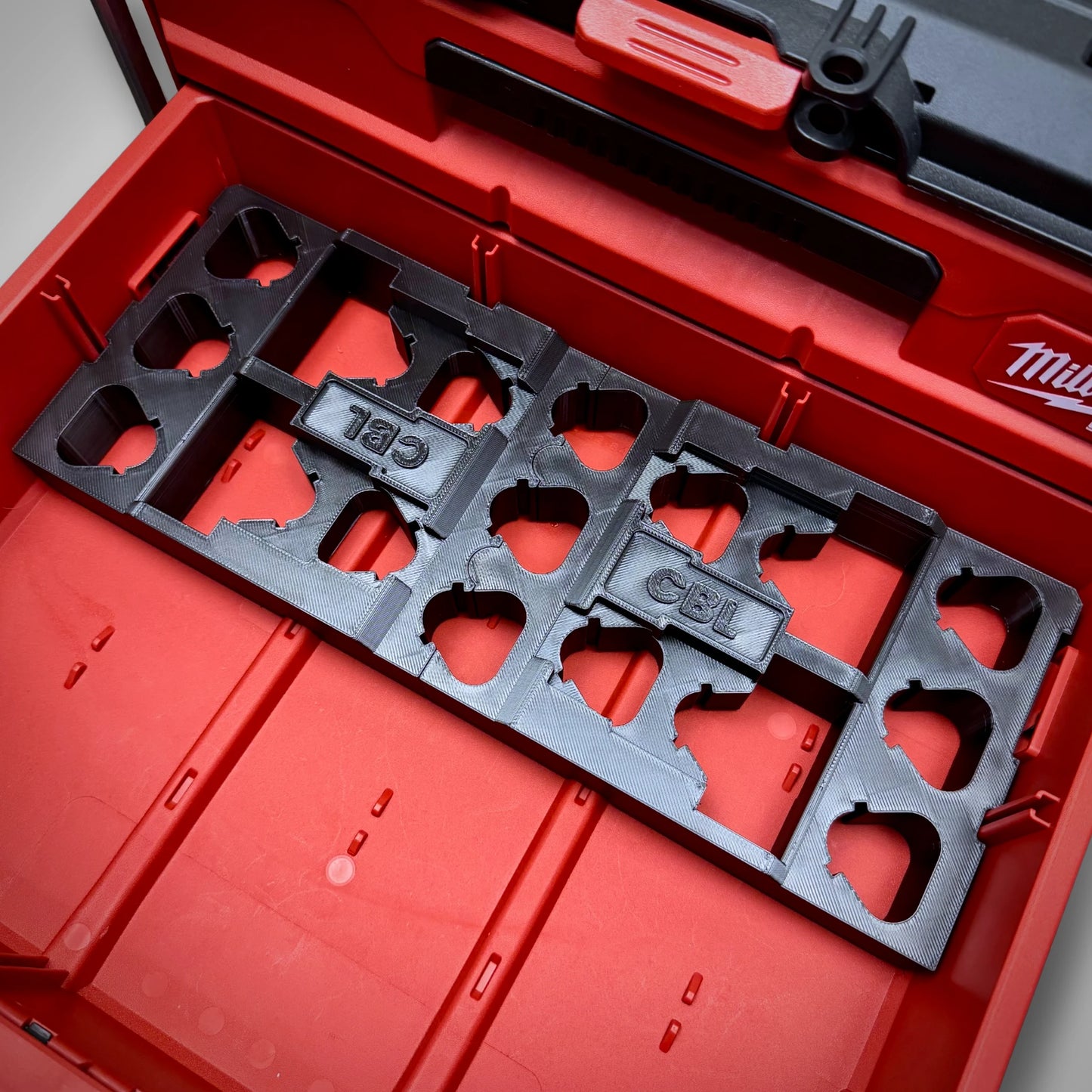 M12 Battery Storage SIDEWAYS Insert for Milwaukee PACKOUT™ Drawers