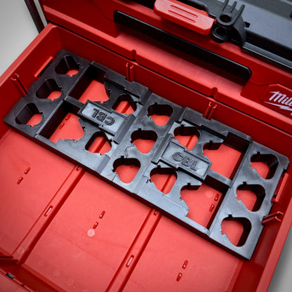 M12 Battery Storage SIDEWAYS Insert for Milwaukee PACKOUT™ Drawers