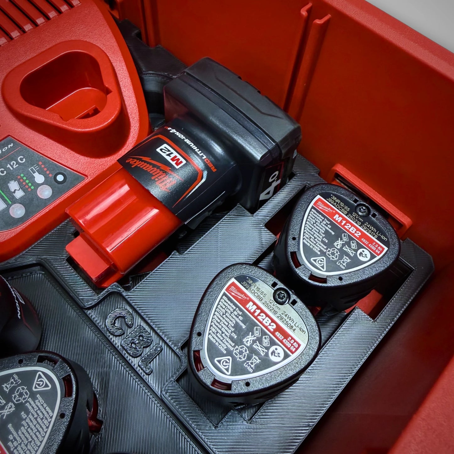 M12 Charger Insert for Milwaukee PACKOUT™ Drawers