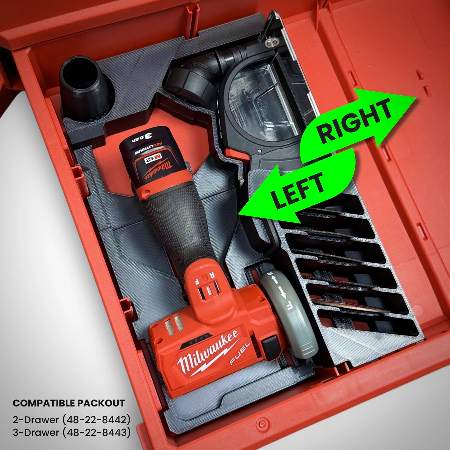 M12 Cut-Off Tool Insert for Milwaukee PACKOUT™ Drawers