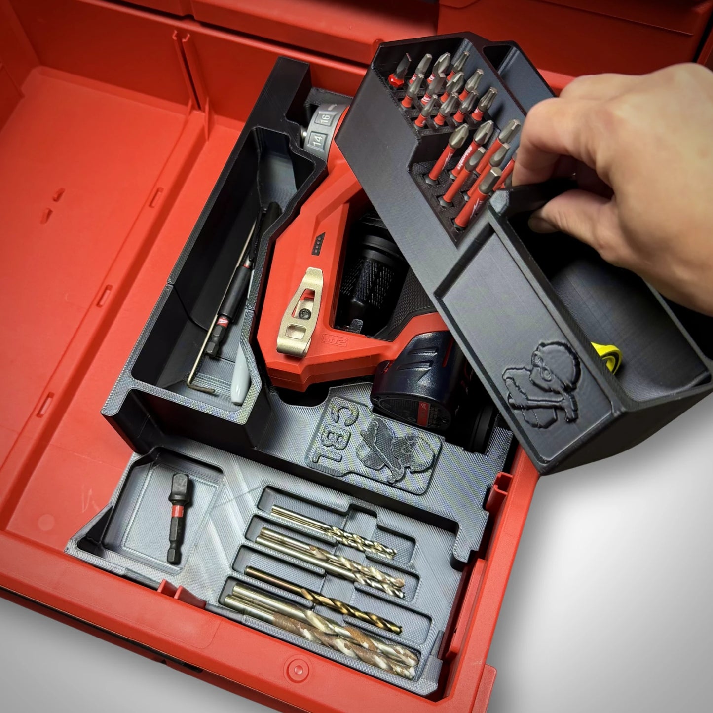 M12 Installation Drill/Driver Insert for Milwaukee PACKOUT™ Drawers