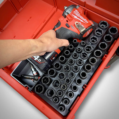 M12 Stubby Impact & 3/8" Socket Set Insert for Milwaukee PACKOUT™ Drawers