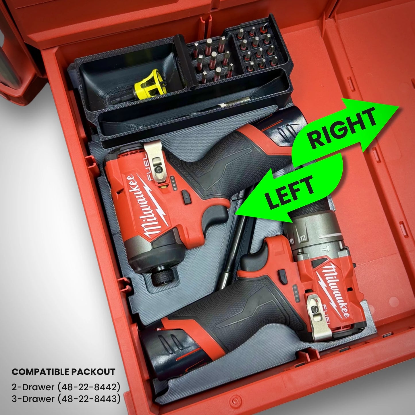 M12 Hammer Drill & Impact PRO Insert for Milwaukee PACKOUT™ Drawers