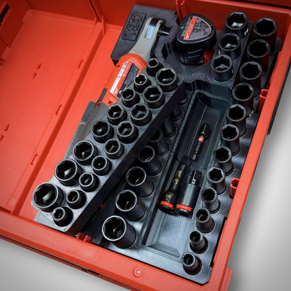 M12 Ratchet & 3/8" Socket Set Insert for Milwaukee PACKOUT™ Drawers