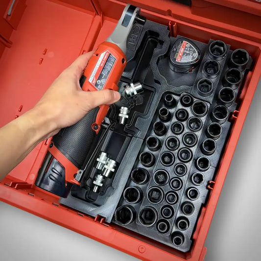 M12 Ratchet & 3/8" Socket Set Insert for Milwaukee PACKOUT™ Drawers