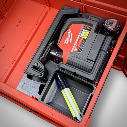 M12 Cross Line & Plumb Points Laser Insert for Milwaukee PACKOUT™ Drawers