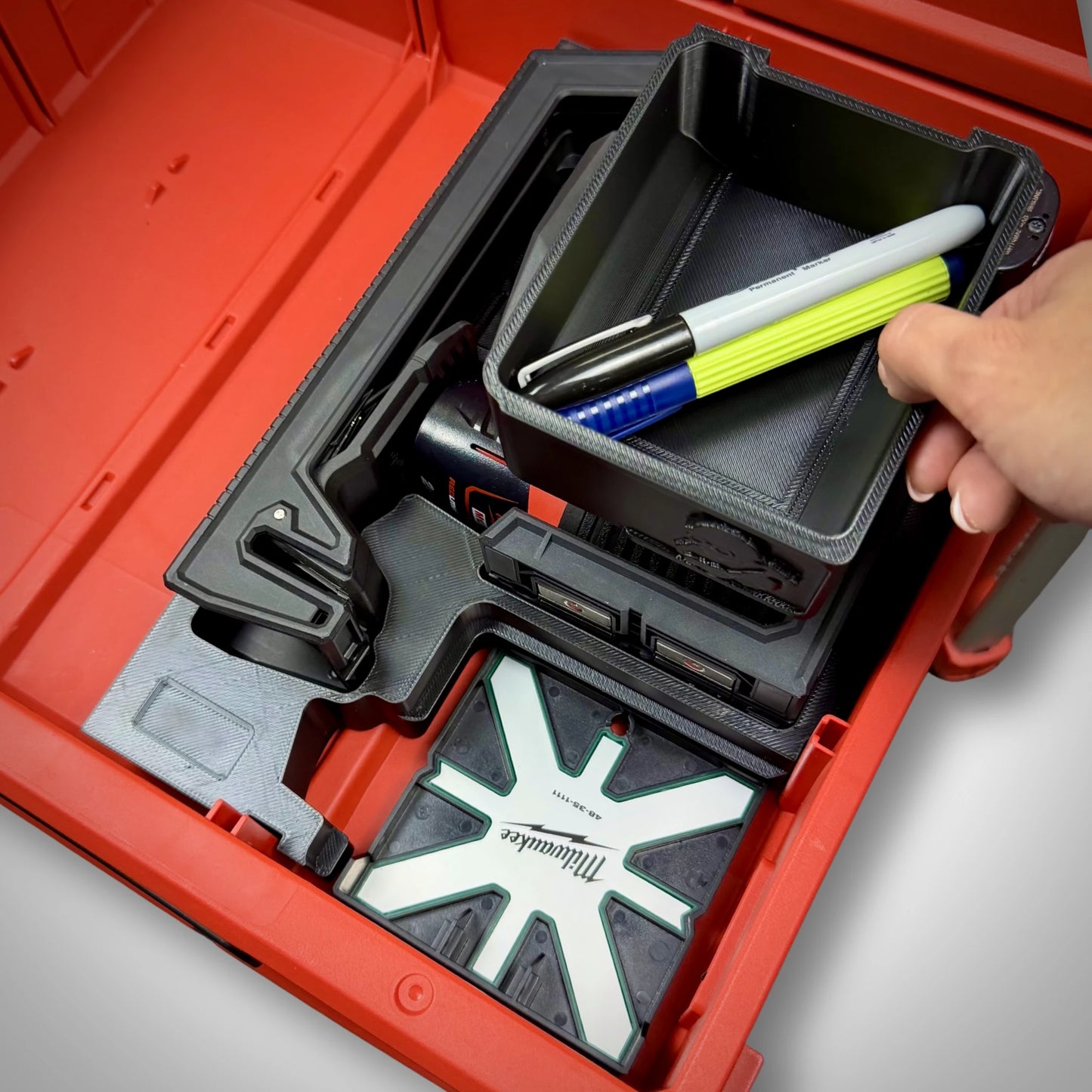 M12 Cross Line & Plumb Points Laser Insert for Milwaukee PACKOUT™ Drawers