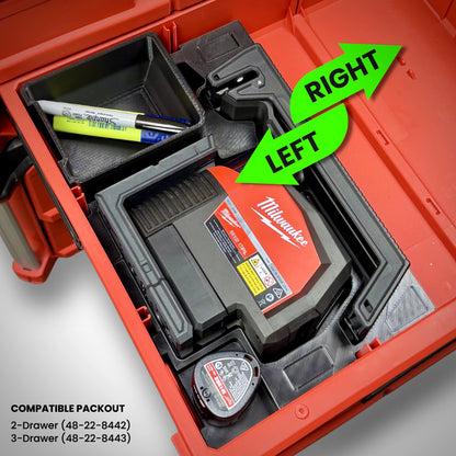 M12 Cross Line & Plumb Points Laser Insert for Milwaukee PACKOUT™ Drawers