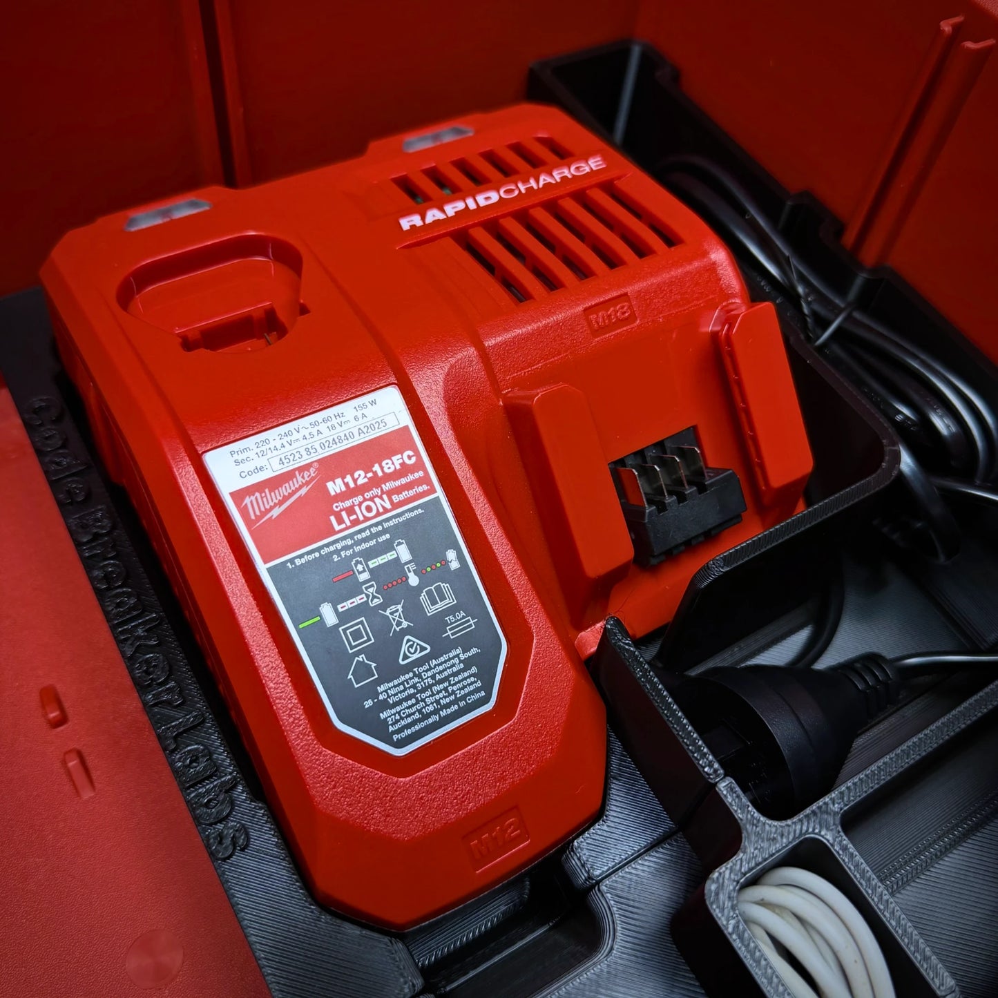 M18 & M12 Rapid Charger Insert for Milwaukee PACKOUT™ Drawers