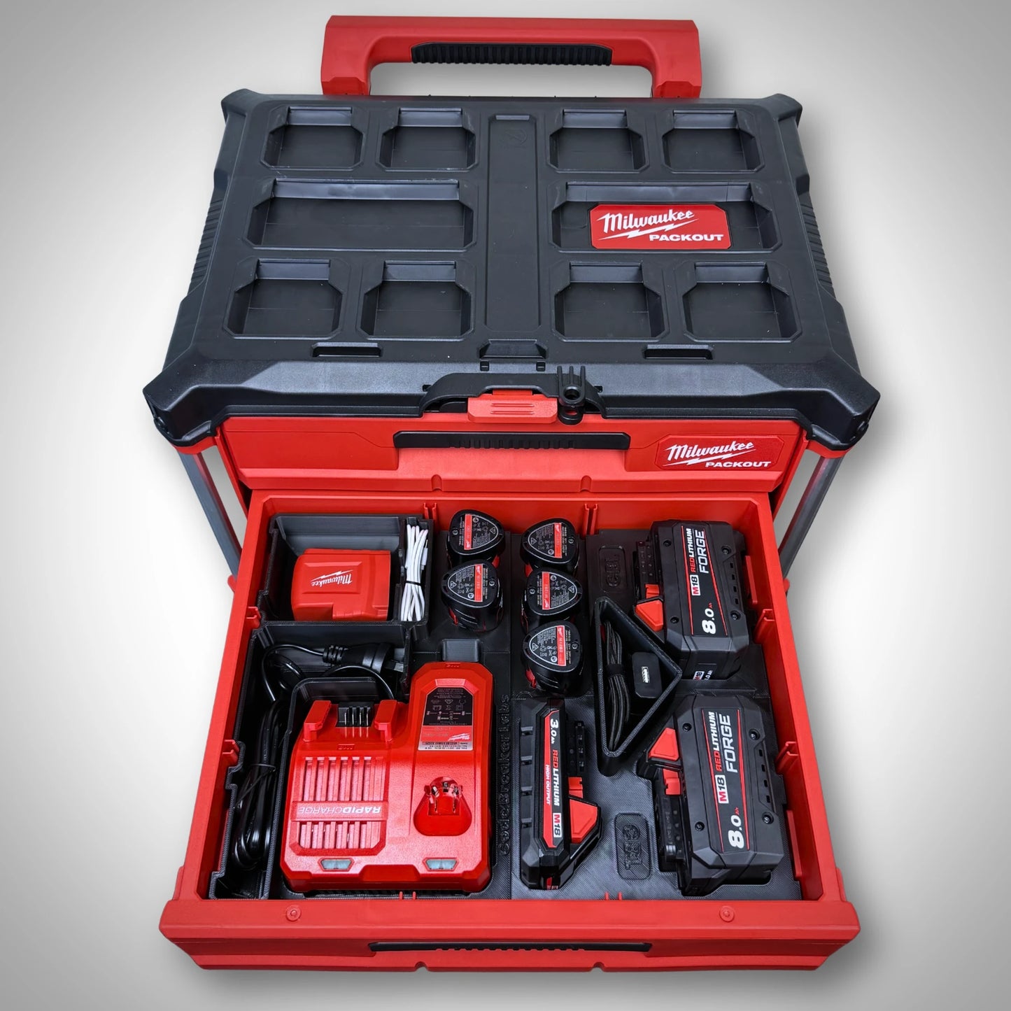 M18 FORGE 8.0 Battery Insert for Milwaukee PACKOUT Drawers