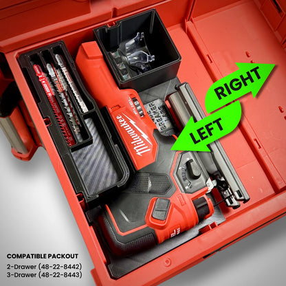 M18 Barrel Grip Jigsaw Insert for Milwaukee PACKOUT™ Drawers