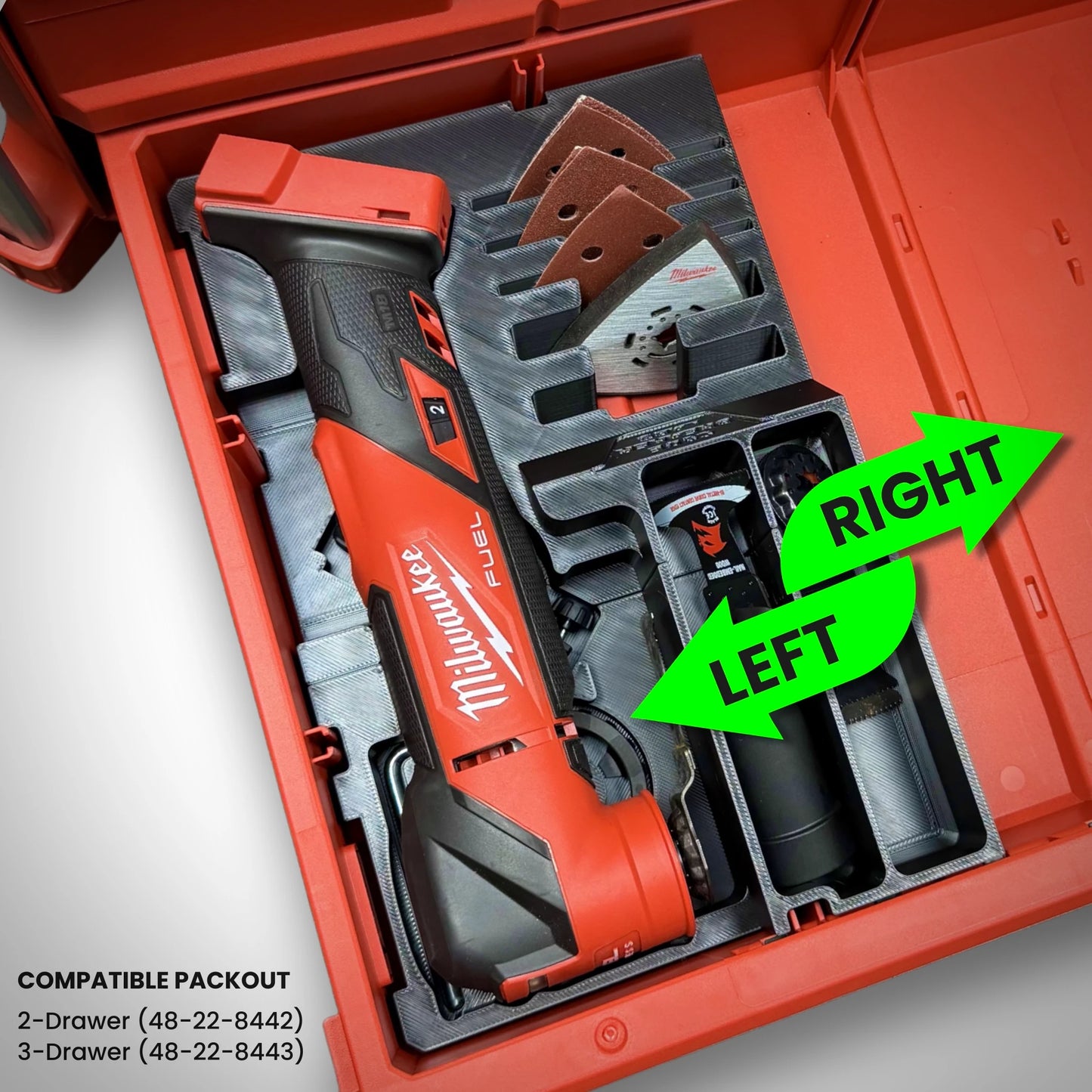 M18 Multi Tool Insert for Milwaukee PACKOUT™ Drawers