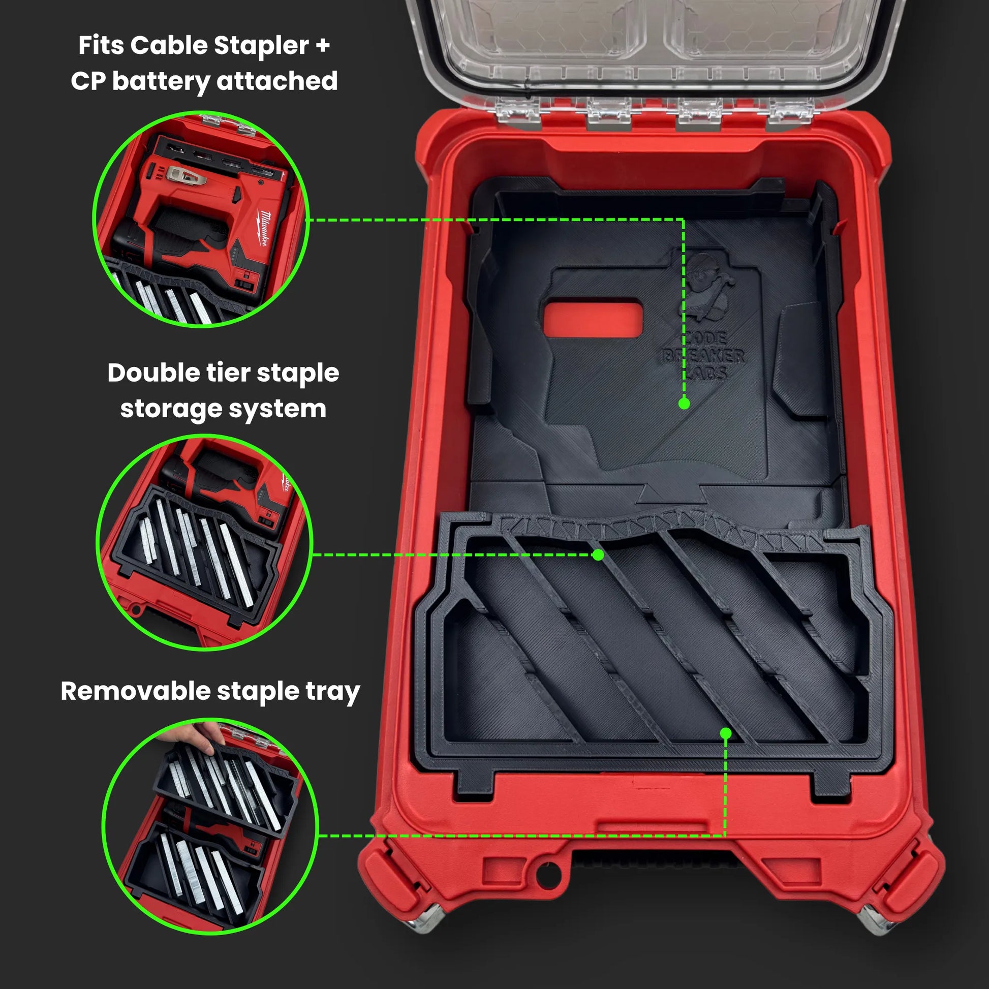 M12 Crown 10mm Stapler Insert for PACKOUT™ Compact Organiser – Code ...