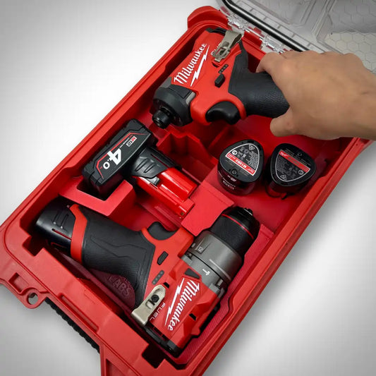 Custom Tool Insert for Milwaukee PACKOUT™ – M12 Hammer Drill & Impact Kit