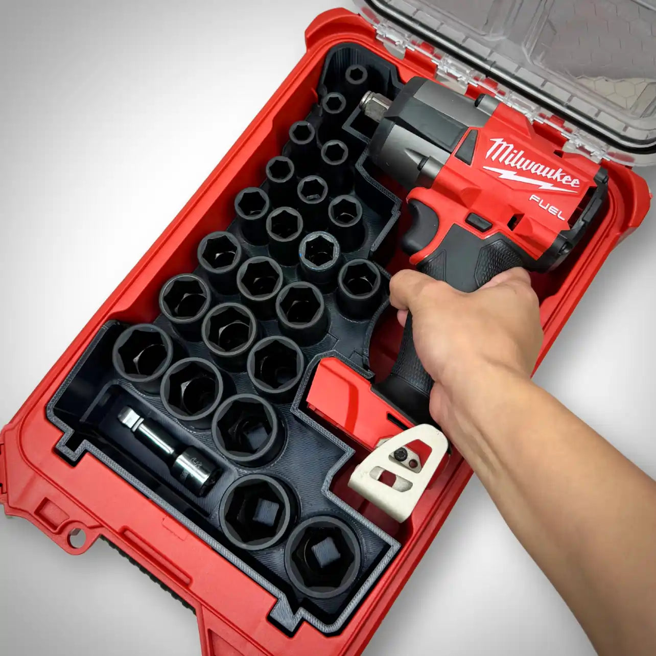 Custom Tool Insert for Milwaukee PACKOUT™ – M18 1/2" Impact Wrench & Socket Kit