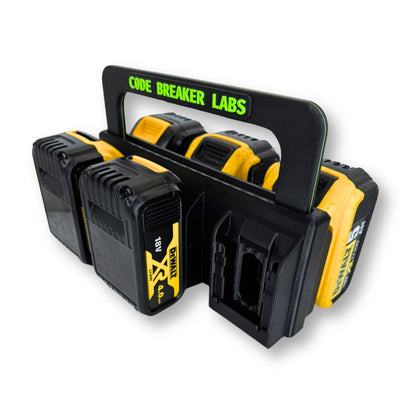 Dewalt 18V Battery Carrier with Retractable Handle - 6 Pack