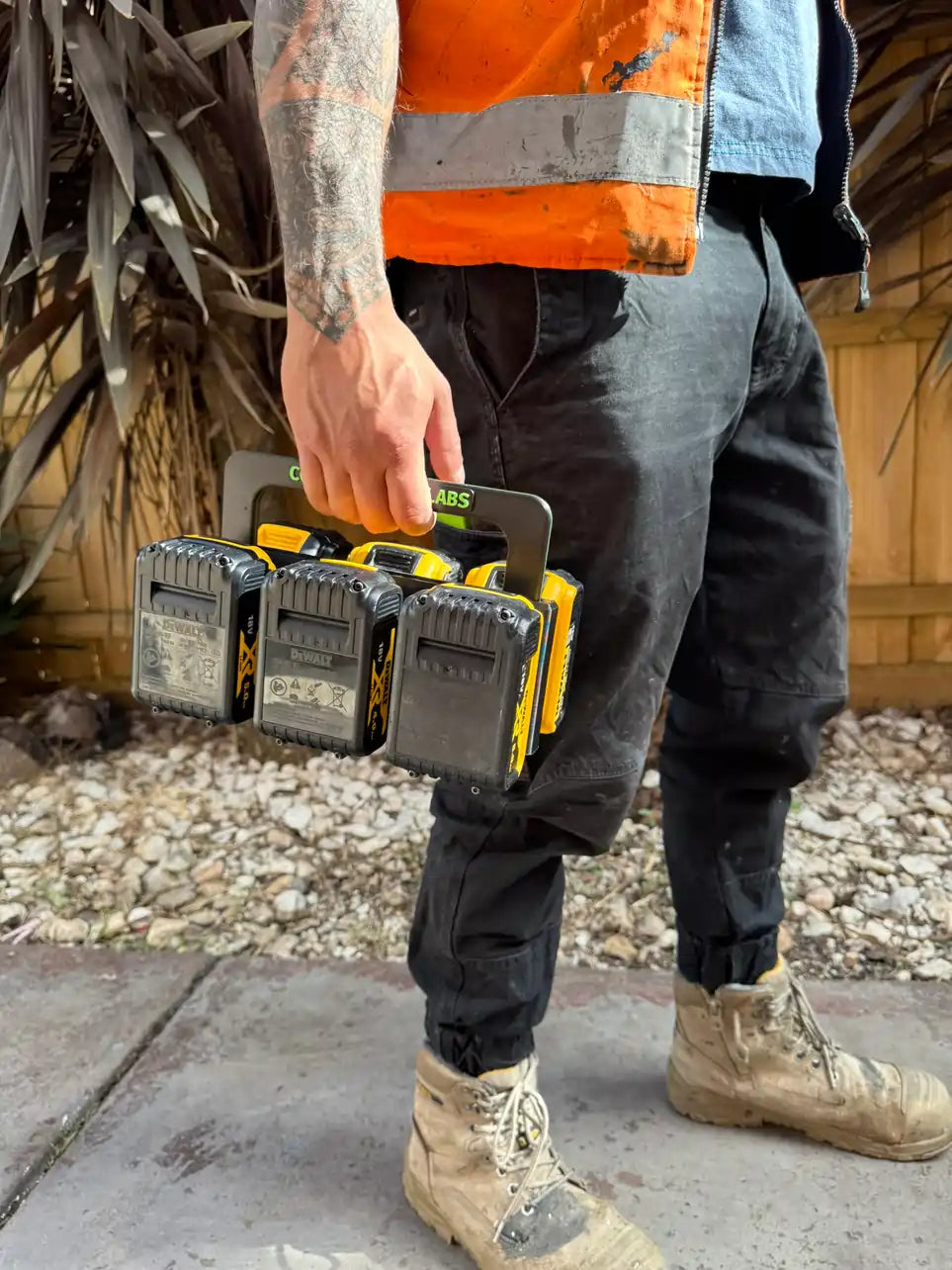 Dewalt 18V Battery Carrier with Retractable Handle - 6 Pack
