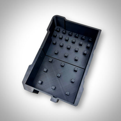 Empty Metric & SAE Deep Impact Socket Organiser Insert displayed outside the Milwaukee PACKOUT™ Organizer, showing dedicated slots for clean and structured storage.