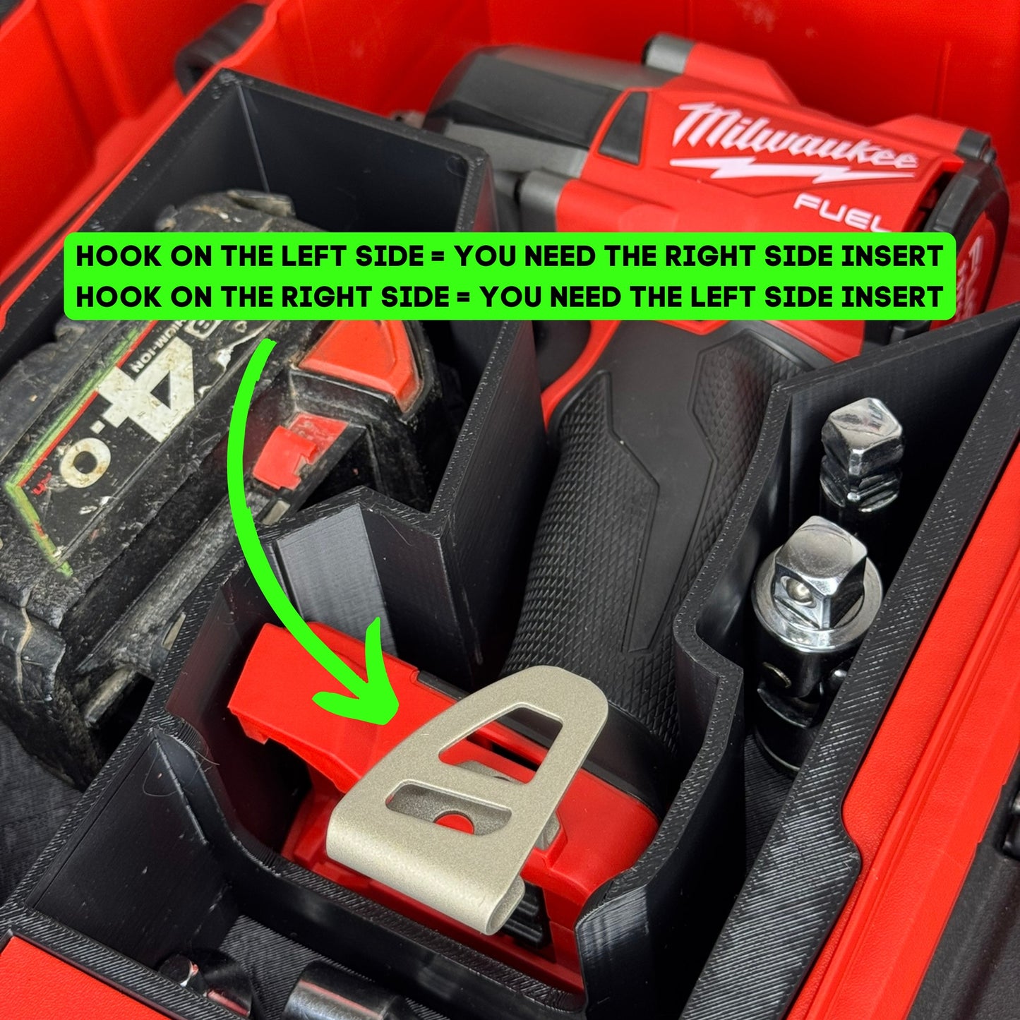 Impact Wrench & Battery Organiser Insert for Milwaukee PACKOUT™ Organiser 48228430