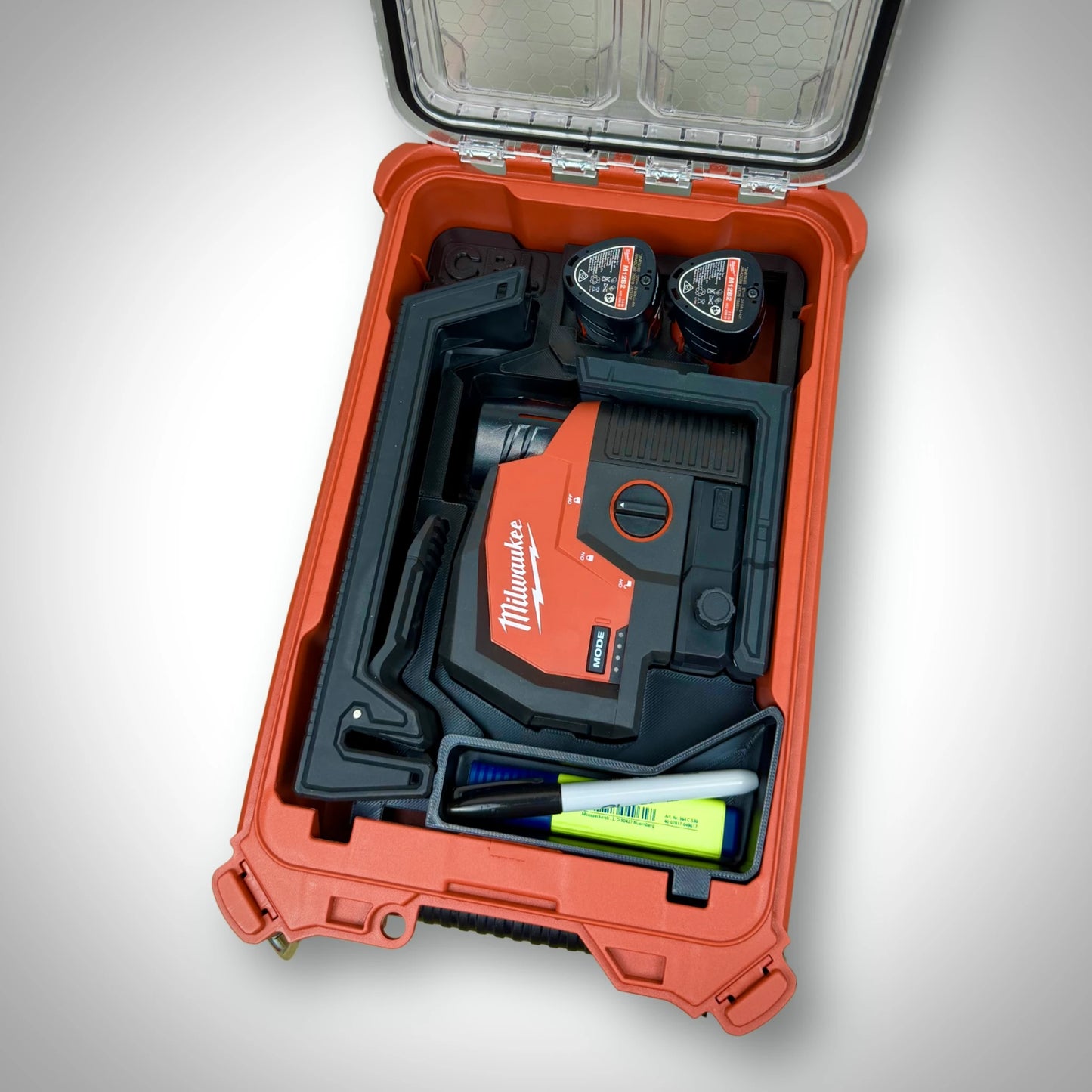 Milwaukee M12 Cross Line and Plumb Points Laser Insert for PACKOUT™ Compact Organiser