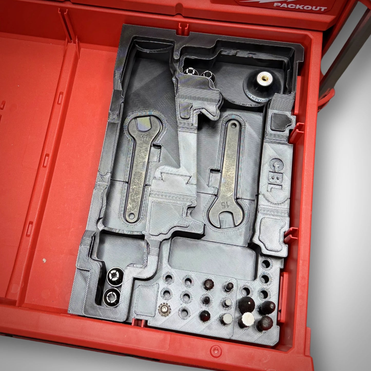 M12 1/4" Die Grinder DUO Insert for Milwaukee PACKOUT Drawers