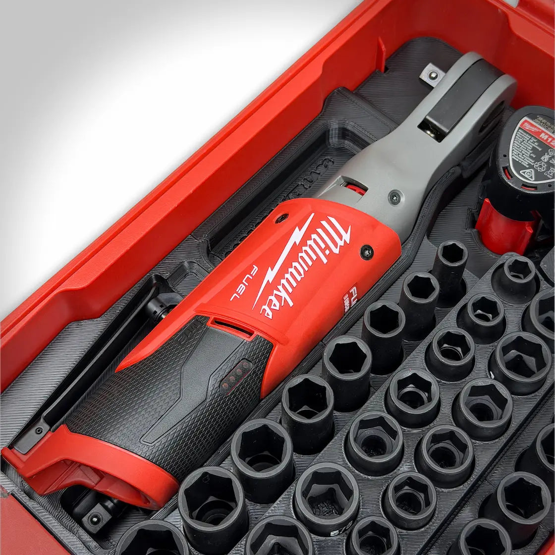 M12 3/8" Ratchet & Socket Set Insert for the Milwaukee PACKOUT Compact Organizer