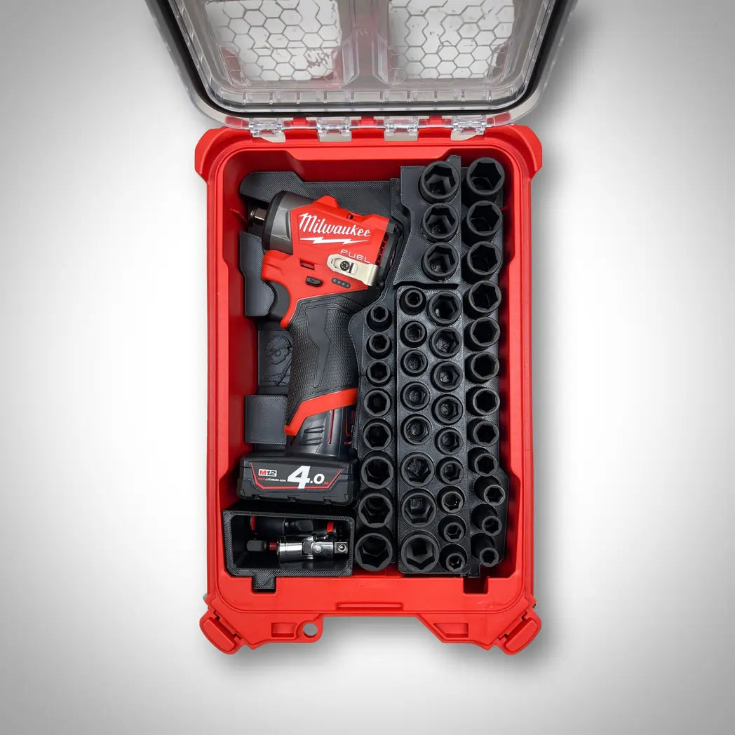 M12 Subcompact Impact Wrench & 3/8" Socket Set Insert for Packout™ Compact Organiser