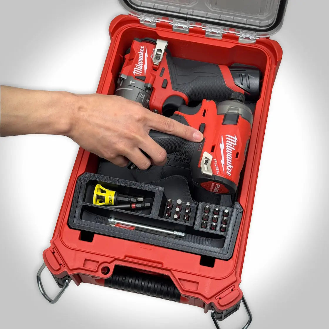 M12 Surge Impact & Drill Insert for the Milwaukee PACKOUT Compact Organizer
