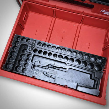 Inserto para juego de carraca M12 y vasos de 3/8" para cajones PACKOUT™ V2