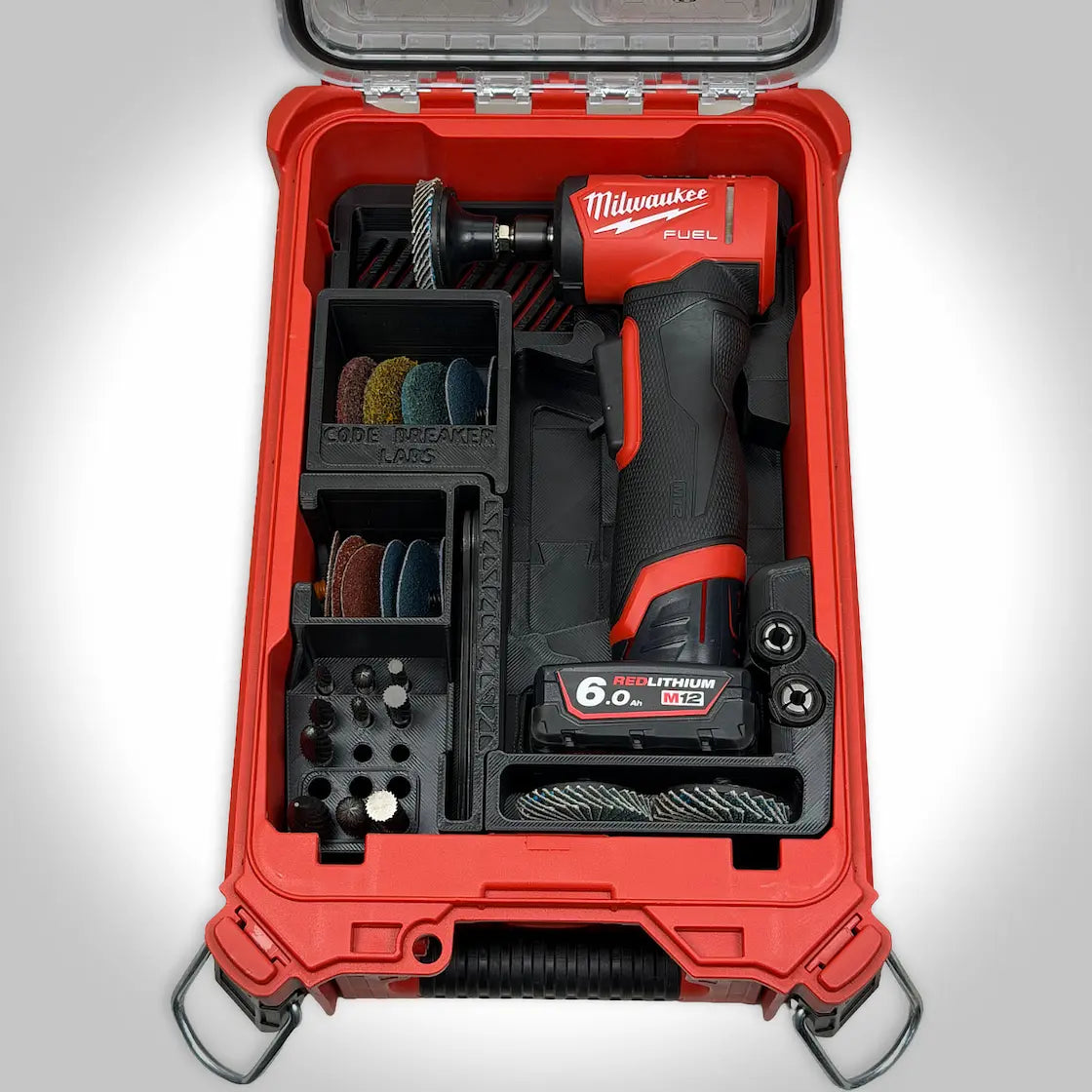 M12 Right Angle Die Grinder Insert for the Milwaukee PACKOUT Compact Organizer
