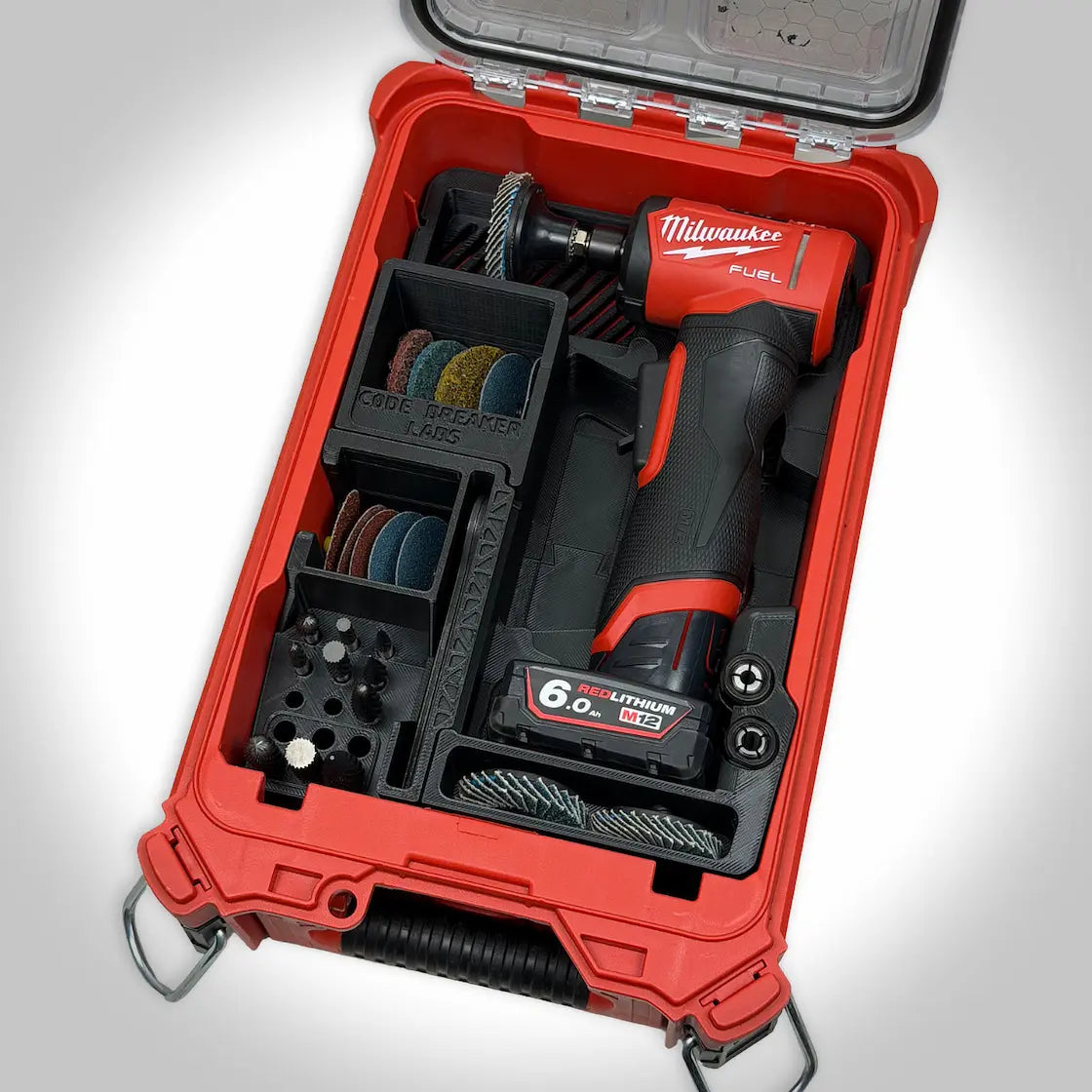 M12 Right Angle Die Grinder Insert for the Milwaukee PACKOUT Compact Organizer