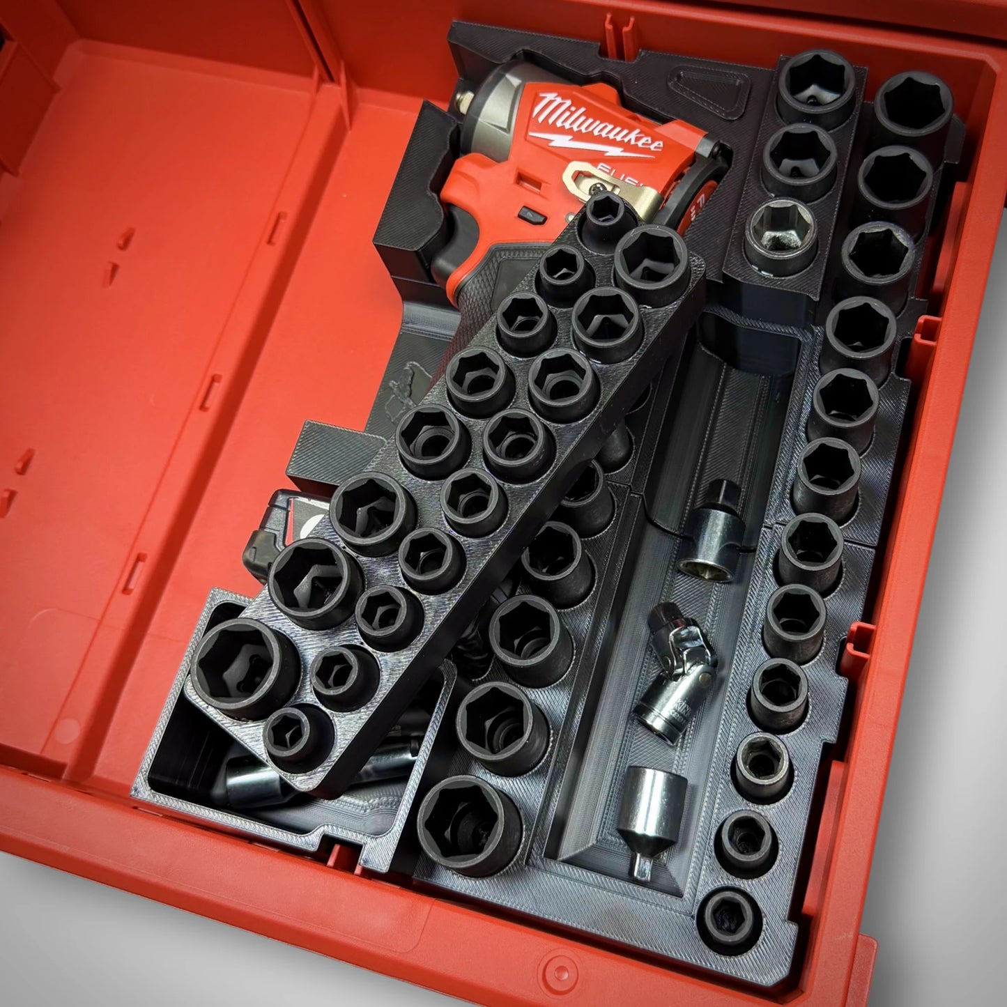 M12 Subcompact Impact & 3/8" Socket Set Insert for Milwaukee PACKOUT™ Drawers