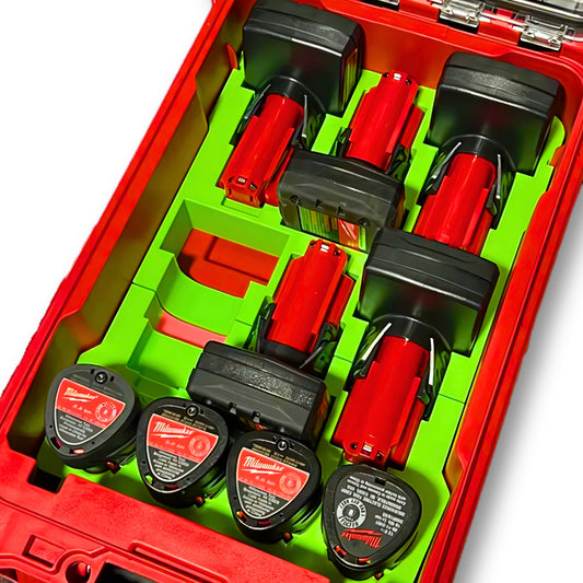 M12 Battery Storage Insert for Milwaukee PACKOUT™ Compact Organiser