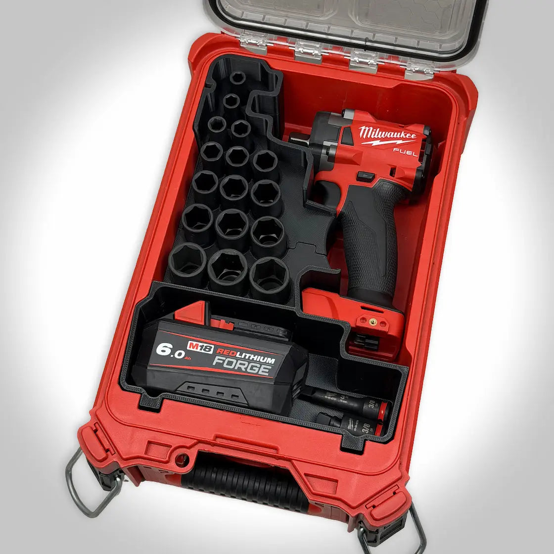 M18 3/8" Compact Impact Wrench Insert for the Milwaukee PACKOUT Compact Organizer