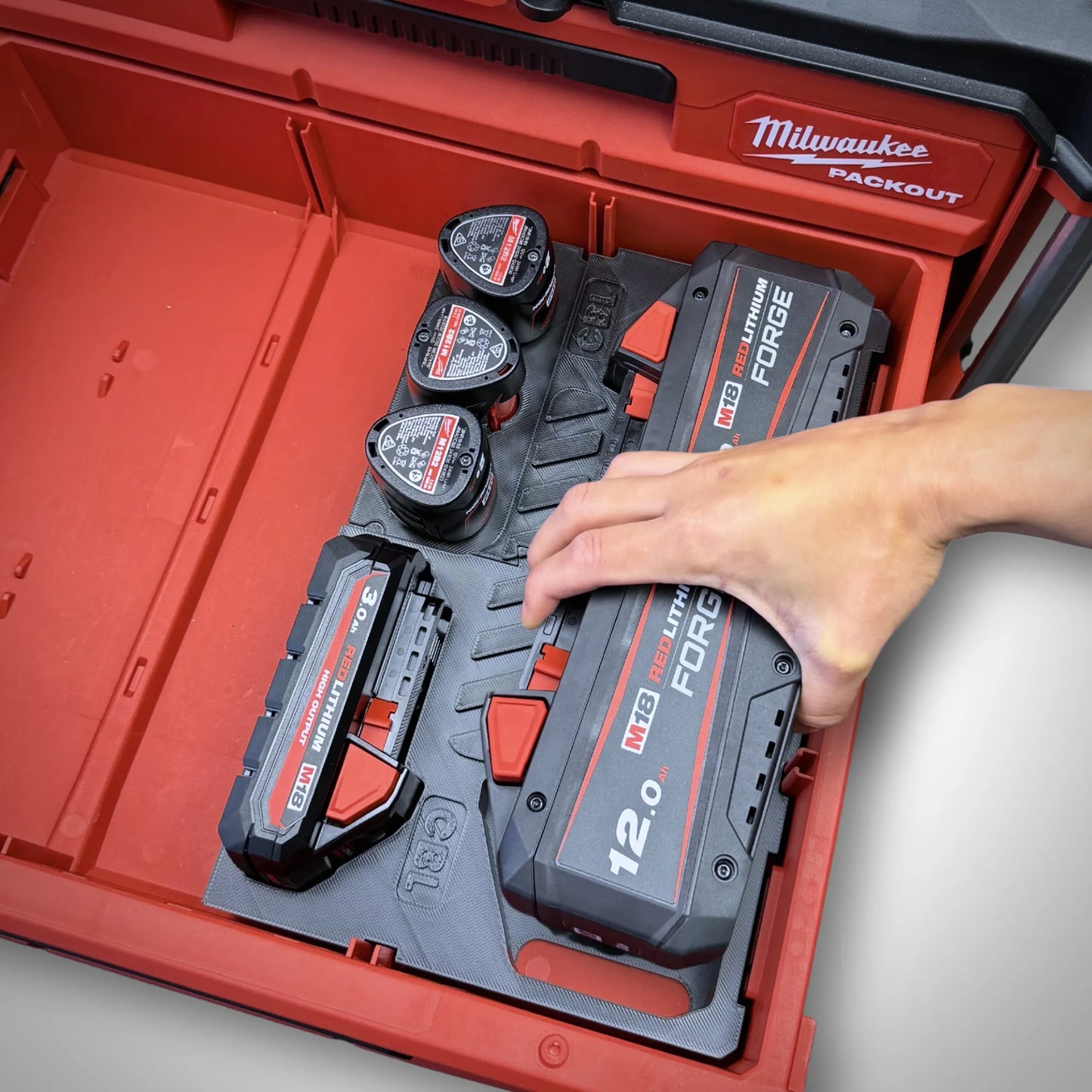 M18 FORGE 12.0 Battery Insert for Milwaukee PACKOUT Drawers