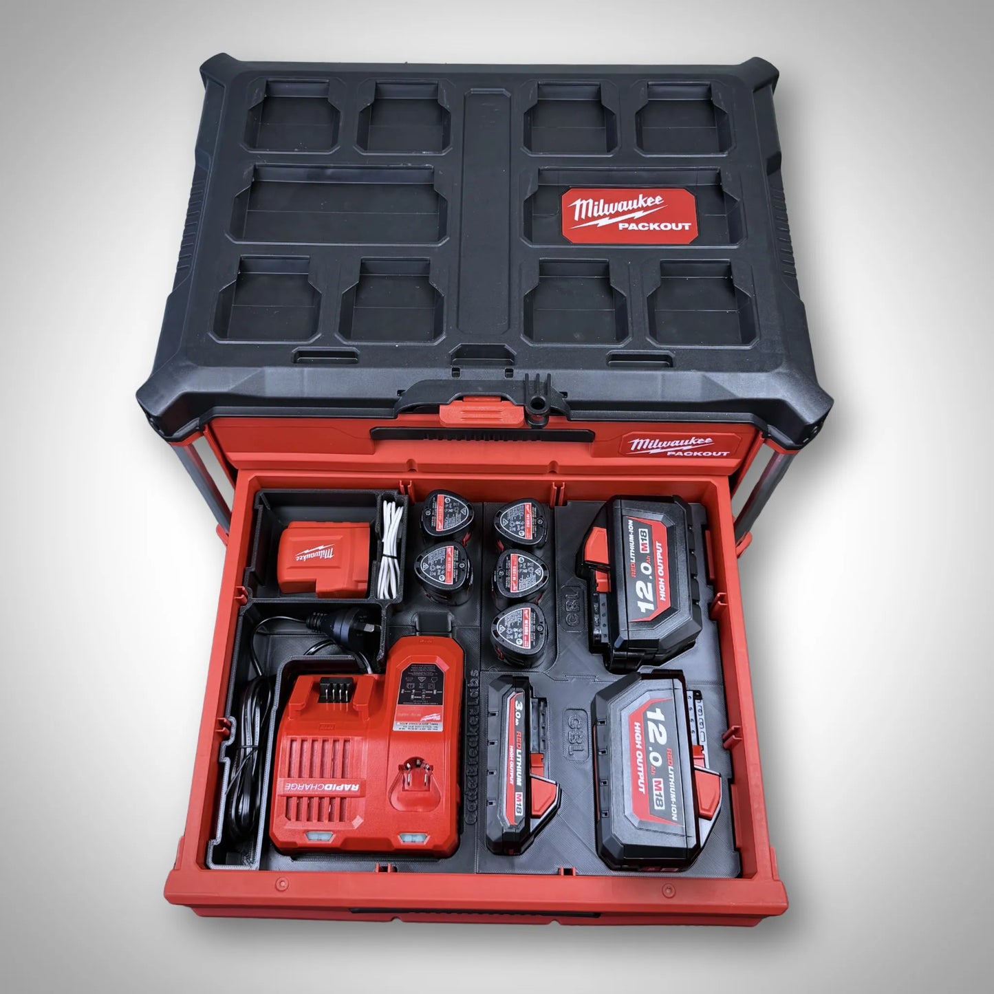 M18 HIGH OUTPUT 12.0 Battery Insert for Milwaukee PACKOUT Drawers