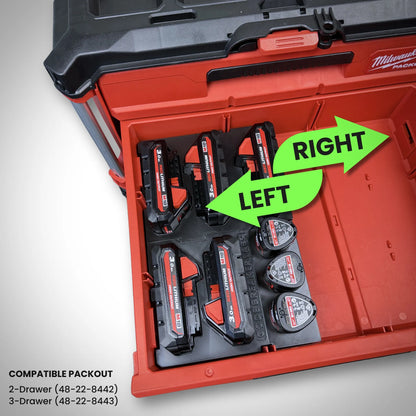M18 HIGH OUTPUT 3.0 Battery Insert for Milwaukee PACKOUT Drawers